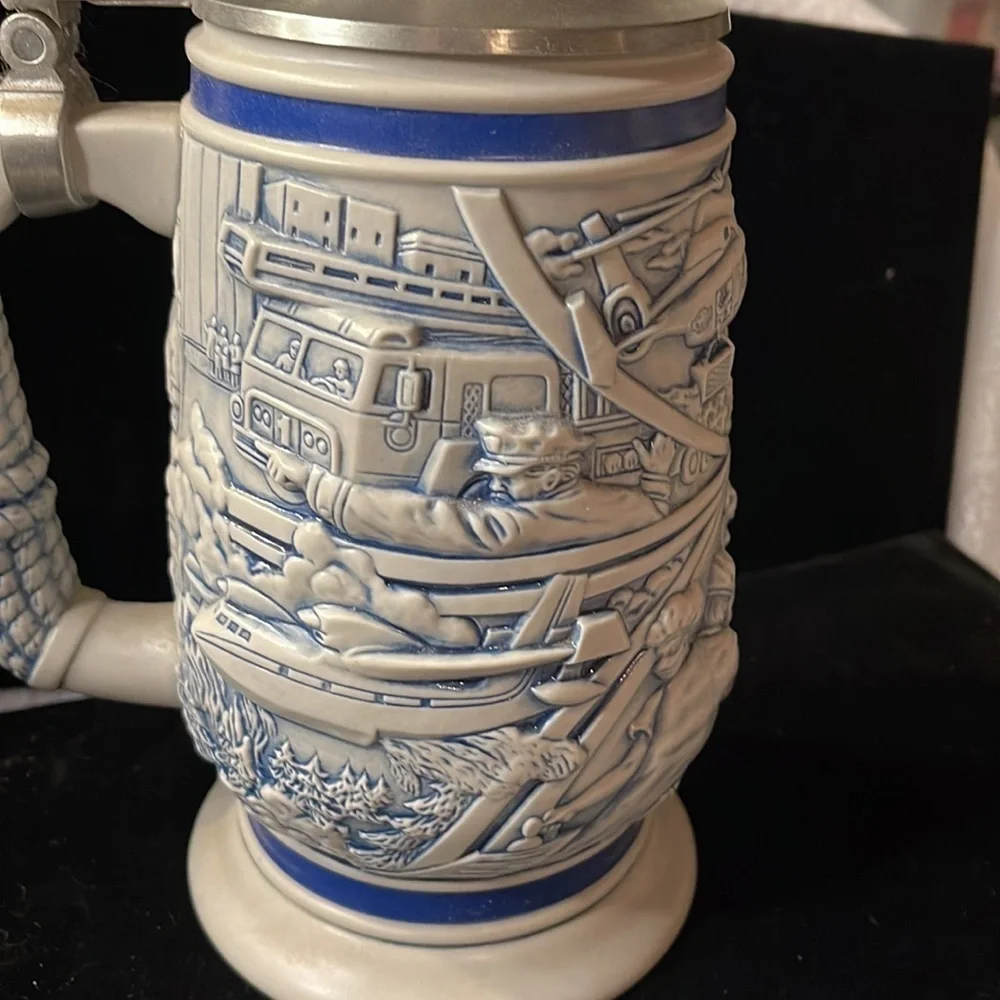 AVON -1997-Vintage Tribute to Rescue Workers Stein made in Brazil #22449
